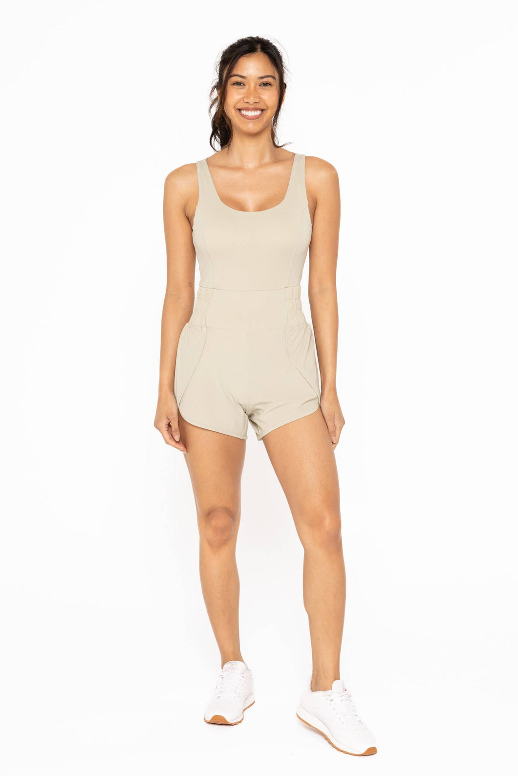 STASIA ACTIVE ROMPER | GREEN KHAKI