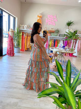 Load image into Gallery viewer, BARCELONA SUNSETS RUFFLED MAXI DRESS