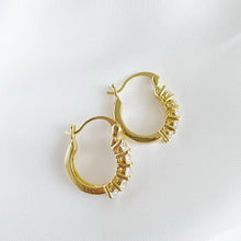 Load image into Gallery viewer, STELLA CZ HOOP EARRINGS | GOLD FILLED
